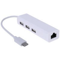 Sline Type C To RJ45 + 3 Port USB Çevirici Sline Type C To RJ45 + 3 Port USB Çevirici